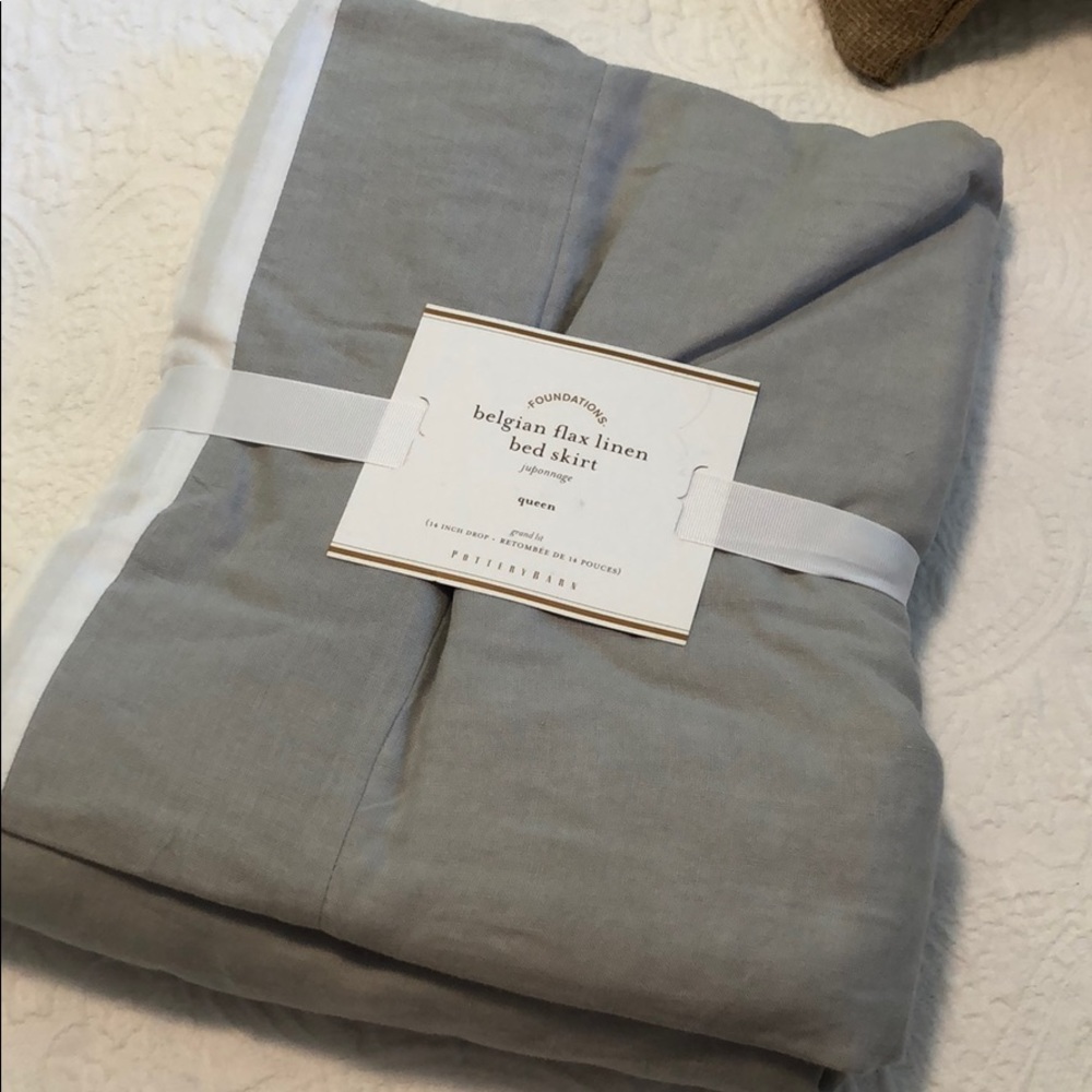 Pottery Barn Belgian Linen Bed Skirt